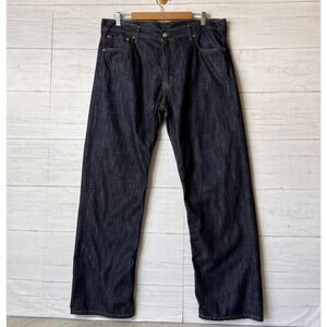 Levis Jeans Mens Size 36 X 34 Dark Wash 569 Straight Leg 100% Cotton Denim